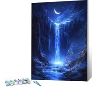 Peinture par Numero Adulte Automne DIY Oil Painting Kits on Canvas for Beginner, with Brushes and Acrylic Pigment,Paint by Numbers Enfant Lune Loisirs Créatifs Adultes,Cadeau 30x40 (Sans Cadre) 0j-566