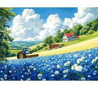 Peinture par Numero Adulte Automne Peinture Numero, Paint by Number Tracteur Paint by Numbers for Adults Kit Peinture avec 3 Pinceaux et Acrylique pour Decoration Chambre, Cadeau 130x100cm -yym25012DC