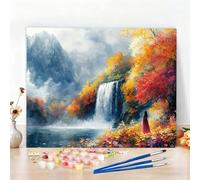 Peinture par Numero Adulte Automne Peinture Numero Paysage Diamond Painting, DIY Creatif Toile 150x100CM Numéro d'art Complet Painting by Numbers pour Chambre Décoration Murale, Sans Cadre W6-568