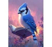 Peinture par Numero Adulte avec Cadre, Oiseau Kits de Peinture par Numéros pour Adults, Animal Paint by Numbers Acryliques Bricolage Peintures Kits pour Décoration Intérieure Maison 50x70 cm Q-1136