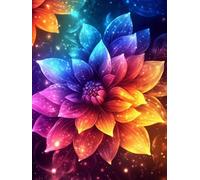 Peinture par Numero Adulte avec Cadre, Rêve Kits de Peinture par Numéros pour Adults, DIY Mandala Paint by Numbers Acryliques Bricolage Peintures Kits pour Décoration Intérieure Maison 50x70 cm Q-2476