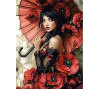 Peinture par Numero Adulte Beauté, Coloriage par Numero Adulte Fleurs, Numéro d'art Enfant 6 ans avec 3 Pinceaux et Avancé Peinture Acrylique pour Décoration Murale, Cadeau Femme 100x130cm Y2-214