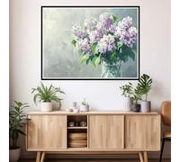 Peinture par Numero Adulte Bouquet de fleurs Peinture Numero Lavande, Activité Manuelle Adulte Bricolage Peinture à l'Huile sur Toile Artisanat Paint by Numbers pour Décoration Chambre 40x50cm 2y-658