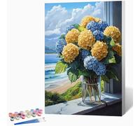 Peinture par Numero Adulte Bouquet Paysage Loisirs Créatifs Adultes, DIY Coloriage Numerote avec Pigment Acrylique pour Débutants Enfant, Art Peinture Numero, Decoration, Cadeau 40x50cm -WX251070