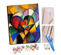 Peinture par Numéro Adulte Bricolage Tableau Peindre par Nombre pour Jouets à peindre cadeaux peints à la main Symphonie du cœur Home Decor 40x50cm Avec cadre