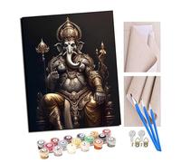 Peinture par Numéro Adulte Bricolage Tableau Peindre par Nombre pour Jouets à peindre cadeaux peints à la main Dieu mythologique indien Anubis (4) Home Decor 40x50cm Avec cadre