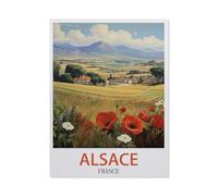 peinture par numero adulte Cadeau de Peinture à l'huile de Bricolage numérique，Alsace France，pour Enfants Adultes Peindre par Nombre Kits Home Decor（30x40cm）11.8x15.7 pouces-GP73