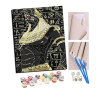 peinture par numero adulte Cadeau de Peinture à l'huile de Bricolage numérique Anubis dans la mythologie égyptienne (4) pour Adultes Peindre par Nombre Kits Home Decor 16 * 20 Pouces Avec cadre