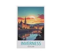peinture par numero adulte Cadeau de Peinture à l'huile de Bricolage numérique，Inverness Écosse，pour Enfants Adultes Peindre par Nombre Kits Home Decor（20x30cm）7,8x11,8 pouces-GK97