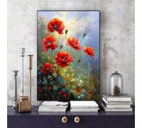 Peinture par Numero Adulte, Carthame Peinture Numero Fleur Paint by Numbers Activité Manuelle Adulte Débutant avec Pinceau et Pigment Acrylique pour Decoration Murale, Cadeau 30x40cm -bby2506GG