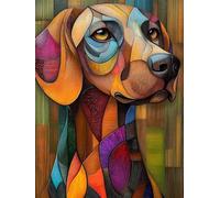 Peinture par Numero Adulte Chien, Coloriage par Numero Adulte Animaux, Numéro d'art Enfant 6 ans avec 3 Pinceaux et Avancé Peinture Acrylique pour Décoration Murale, Cadeau Femme 30x40cm Y2-160