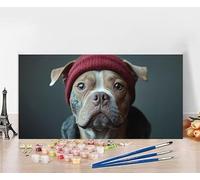 Peinture par Numero Adulte Chien Peinture Numero Animal, DIY Paint by Numbers Activite Manuelle Adulte, Couleur Paintings par Débutants Décoration de la Maison, Cadeau Sans Cadre 60x120cm D-5546