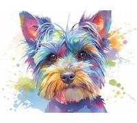 Peinture par Numero Adulte Chien Peinture Numero Enfant Couleur, Paint by Numbers Loisirs Créatifs Adultes avec Peintures Acryliques et Pinceaux pour Decoration Murale, Cadeau Femme 70x50cm, Model 170