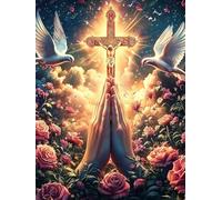 Peinture par Numero Adulte Croyance, Coloriage par Numero Adulte Pigeon, Numéro d'art Enfant 6 ans avec 3 Pinceaux et Avancé Peinture Acrylique pour Décoration Murale, Cadeau Femme 80x100cm Y2-312