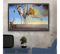 Peinture Par Numero Adulte Diy Nombre Kits Surrealist Salvador Dali Vintage Painting Avec Brosses Et Peintures Acryliques Pour Adultes Seniors Débutant 40*50Cm Sans Cadre