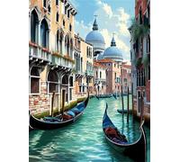 Peinture par Numero Adulte, DIY Peinture Enfant Acrylique avec Peintures et Pinceaux, Loisirs Créatifs Adultes 40x50cm Peinture Numero d'art, Décoration de la Maison Ville d'eau de Venise s-5348