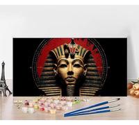 Peinture par Numero Adulte Egypte Peinture Numero Paysage, DIY Paint by Numbers Activite Manuelle Adulte, Couleur Paintings par Débutants Décoration de la Maison, Cadeau Sans Cadre 30X60cm D-S418