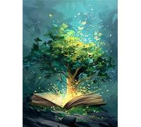 Peinture par Numero Adulte et Enfant, DIY Peinture Numero Adulte Livre Magie, Activité Manuelle Kit de Loisirs Créatifs Adultes, DIY Arbre Peinture Numéro Kit Complet, Decor Chambre et Cadeaux 40x50cm