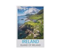 Peinture par Numero Adulte et Enfant,Irlande, Île d'Irlande,DIY Peinture Numero Adulte,Activité Manuelle Kit de Loisirs Créatifs Adultes, Peinture Numéro Kit Complet, Decor Chambre(40x50cm)-GJ30