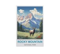 Peinture par Numero Adulte et Enfant，Parc national des Rocheuses，DIY Peinture Numero Adulte,Activité Manuelle Kit de Loisirs Créatifs Adultes, Peinture Numéro Kit Complet, Decor Chambre（40x50cm）-H46