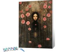 Peinture par Numero Adulte Femme DIY Oil Painting Kits on Canvas for Beginner, with Brushes and Acrylic Pigment, Paint by Numbers Enfant Rose Loisirs Créatifs Adultes, Cadeau 40x60 (Sans Cadre) 0j-990