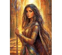 Peinture par Numero Adulte Femme Égypte 60x90 cm, Peinture Numéro Activité Manuelle Adulte, DIY Kit Peinture Adultes Avec Pinceaux et Peintures Acryliques pour maison Décoration (Sans Cadre) -YH675