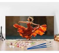 Peinture par Numero Adulte Femme Peinture Numero Danse, DIY Paint by Numbers Activite Manuelle Adulte, Couleur Toile Paintings par Débutants Décoration de la Maison, Cadeau Sans Cadre 60x120cm 7-4W98