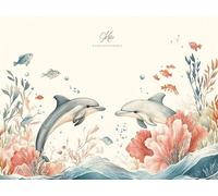 Peinture par Numero Adulte, Fleur Dauphin Kits de Peinture au Numéro, Enfants Dessin de Pigment Acrylique Kits, Loisirs Créatifs Adultes, Coloriage Par Numéro Pour Décoration Maison 45x60cm s0ji-240