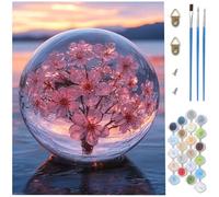 Peinture par Numero Adulte fleur, DIY Peinture Numero balle Paint by Numbers Toile Artisanat, loisir Creatif Adulte avec Pinceaux et Acryliques pour Tableau Decoration Murale Cadeau 90x120cm D1-1041