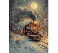 Peinture par Numero Adulte Former, Coloriage par Numero Adulte Hiver, Numéro d'art Enfant 6 ans avec 3 Pinceaux et Avancé Peinture Acrylique pour Décoration Murale, Cadeau Femme 80x100cm Y2-234