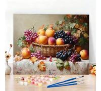 Peinture par Numero Adulte Fruit Peinture Numero Ordinaire Diamond Painting, DIY Creatif Toile 40x30CM Numéro d'art Complet Painting by Numbers pour Chambre Décoration Murale, Sans Cadre,Cadeau W6-624
