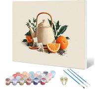 Peinture par Numero Adulte Fruit Peinture Numero, Paint by Number Usine Paint by Numbers for Adults Kit Peinture avec 3 Pinceaux et Acrylique pour Decoration Murale, Cadeau Femme 30x20 cm -hjw25010L0