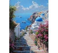 Peinture Par Numéro Adulte, îLe De RêVe, DIY Kits de Peinture au Numéro, High Definition Canvas Acrylique Set, for Décoratif Pour la Maison, Sans Cadre 70x90cm WM5L-502