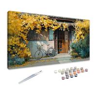 Peinture par Numero Adulte Japon, Kits de Peinture au Numéro Automne Paint by Numbers, DIY Activité Manuelle Adulte avec Pinceaux et Pigment pour Deco Murale Maison, Cadeau Femme 70x140 cm 4L-866
