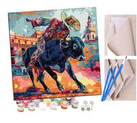 Peinture par Numero Adulte Kit Peinture Adulte Enfant Comprend des Peintures Acryliques et des Pinceaux - Torero courageux (2) Sans Cadre (Toile 40x40 cm)