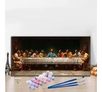 Peinture par Numero Adulte La Cène Peinture Numero Homme Grande taille XXL 100x200cm Complet Kit Bricolage Loisirs Créatifs Adultes Débutant avec Acrylique et Pinceaux, Décoration Halloween G8-232
