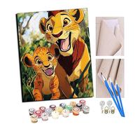 Peinture par Numéro Adulte La Confrérie du Roi Lion 40x50cm Bricolage Tableau Peindre par Nombre pour Jouets à peindre, cadeaux peints à la mainHome Decor Avec cadre