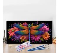 Peinture par Numero Adulte Libellule Peinture Numero Coloré Grande taille XXL 40x90cm Complet Kit Bricolage Loisirs Créatifs Adultes Débutant avec Acrylique et Pinceaux, Décoration Halloween G8-790