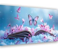 Peinture par Numero Adulte Livre Peinture Numero Adulte Papillon Loisirs Créatifs Adultes DIY Peinture par Numero Enfants Débutants Comprend Pinceaux et Peintures Acryliques, Sans Cadre-40x80cm I-F