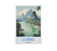 Peinture par Numéro Adulte，Luang Prabang，avec Pinceaux et Acryliques Bricolage Peintures Kits pour Adultes Enfants Seniors Débutant, pour la Décoration Intérieure maison（50x60cm）19.6x23.6 pouces-H67