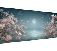 Peinture par Numero Adulte Lune Peinture par Numero Adulte Fleur Kit de Bricolage Loisirs Créatifs Adultes, Paint by Numbers avec Accessoires, Décoration de la Maison 50x100cm (Avec Cadre) 3-0I97