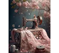 Peinture par Numéro Adulte,Machine à coudre Kits de Peinture à l'huile sur Toile DIY sans Cadre Peinture Acryliques pour Débutants d'art Artisanat pour Maison Murale Décor 45x60 cm