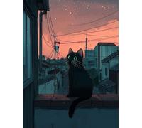 Peinture par Numero Adulte Maisons Peinture Numero Chat Paint by Numbers Kits Loisirs Créatifs Adultes, Paint by Numbers Pigment Acrylique Kits pour Decoration Maison, Cadeaux 100x130cm, Model 961