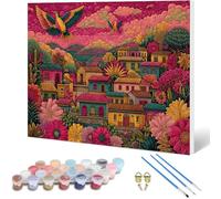Peinture par Numero Adulte Maisons Peinture Numero, Paint by Number Paysage Paint by Numbers for Adults Kit Peinture avec Pinceaux et Acrylique pour Decoration Murale, Cadeau 130 x 100 cm -hjw2501022