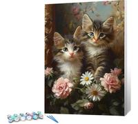 Peinture par Numero Adulte Marguerite DIY Oil Painting Kits on Canvas for Beginner, with Brushes and Acrylic Pigment, Paint by Numbers Enfant Chat Loisirs Créatifs Adultes, 60x90 (Sans Cadre) 0j-776