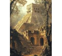 Peinture par Numero Adulte Maya Peinture Numero Pyramide Kits De Loisirs Créatifs Adultes Painting by Numbers, Kit de Bricolage Canevas Paintings Art Decoration Maison 70x100cm Sans Cadre I-873Y