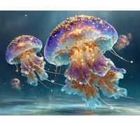 Peinture par Numero Adulte MéDuse Peinture Numero, Paint by Number Animal Paint by Numbers for Adults Kit Peinture avec 3 Pinceaux et Acrylique pour Decoration Chambre, Cadeau 130x100CM -yym25012D4