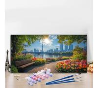 Peinture par Numero Adulte New York Peinture Numero Rue Grande taille XXL 70x140cm Complet Kit Bricolage Loisirs Créatifs Adultes Débutant avec Acrylique et Pinceaux,Maison Décoration Halloween G8-250