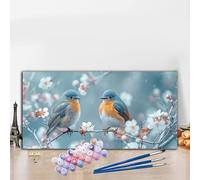 Peinture par Numero Adulte Noël Peinture Numero Oiseau Grande taille XXL 100x200 cm Complet Kit Bricolage Loisirs Créatifs Adultes Débutant avec Acrylique Pinceaux,Maison Décoration Halloween G8-338