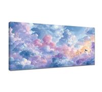 Peinture par Numero Adulte Nuage, Kits de Peinture au Numéro Coloré Paint by Numbers, DIY Activité Manuelle Adulte Avec Pinceaux et Pigment Acrylique pour Deco Maison, Cadeau Femme 60x120cm Y3-990